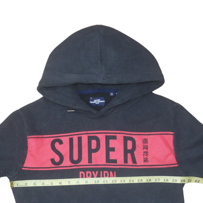 Mens UK Size S Superdry Black Pullover Hoodie