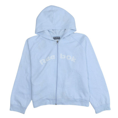 Womens UK Size M Reebok Blue Full Zip Hoodie