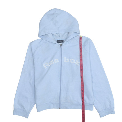 Womens UK Size M Reebok Blue Full Zip Hoodie