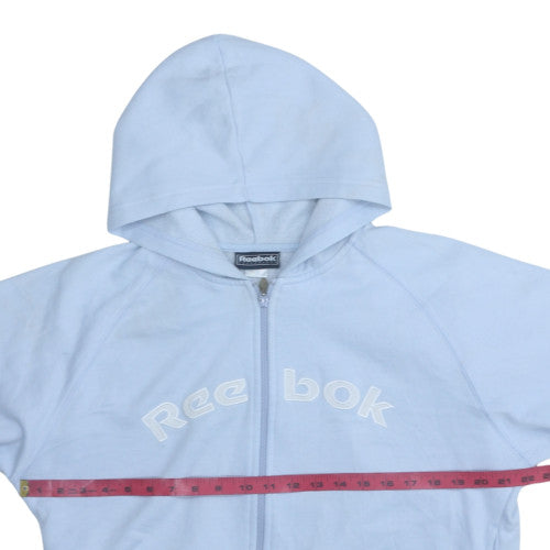 Womens UK Size M Reebok Blue Full Zip Hoodie