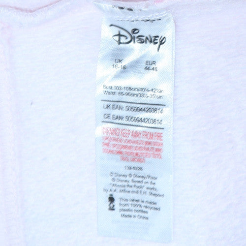 Womens UK Size 16 Disney Pink Pullover Sweatshirt