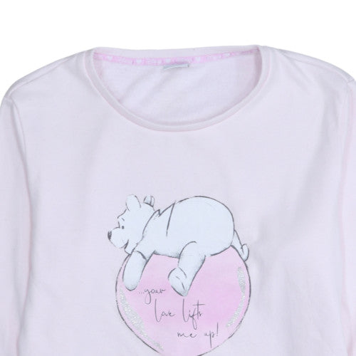 Womens UK Size 16 Disney Pink Pullover Sweatshirt