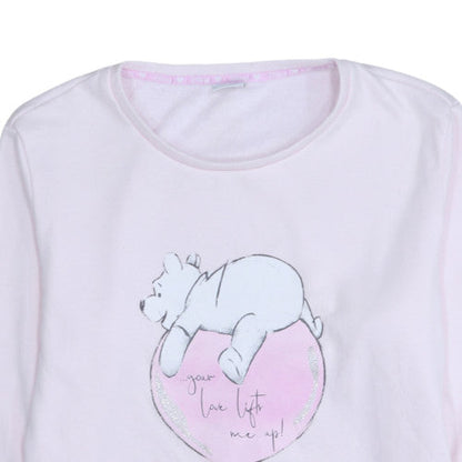 Womens UK Size 16 Disney Pink Pullover Sweatshirt