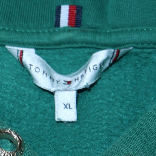Mens UK Size XL Tommy Hilfiger Green Pullover Hoodie