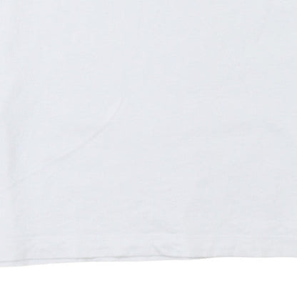 Nike Men's White Medium Crew Neck Cotton T-Shirt