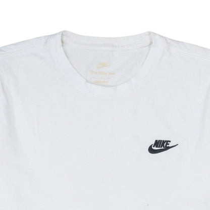 Nike Men's White Medium Crew Neck Cotton T-Shirt
