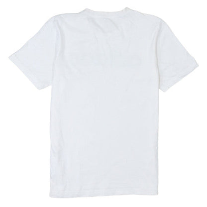 Adidas Men's White Small Logo Crew Neck Cotton T-Shirt