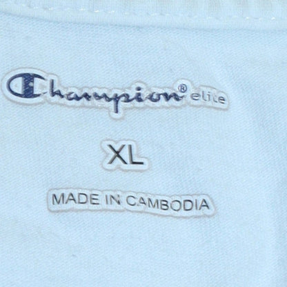 Champion Men's White XL Logo Crew Neck T-Shirt