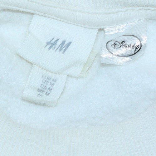 Womens UK Size M H&M White Pullover Sweatshirt