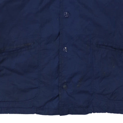 NAF NAF Men's Blue Hooded Windbreaker Jacket M