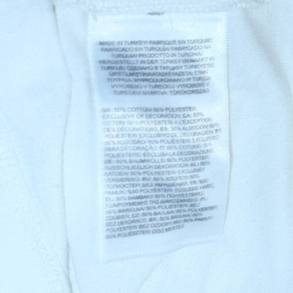 The North Face Men's White Large Graphic T-Shirt Cotton Blend