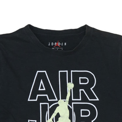 Jordan Boys Black Air Jordan Graphic Short Sleeve T-Shirt L 12-13 Yrs