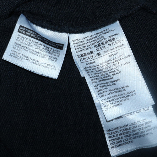Mens UK Size M Levi's Black Pullover Hoodie