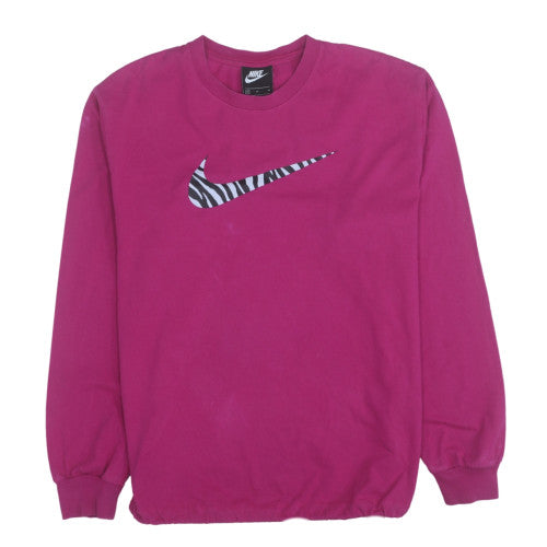 Womens UK Size M Nike Pink Pullover Sweatshirt