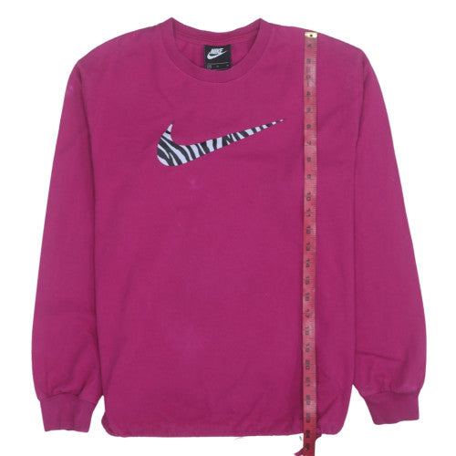 Womens UK Size M Nike Pink Pullover Sweatshirt