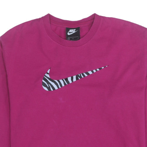 Womens UK Size M Nike Pink Pullover Sweatshirt