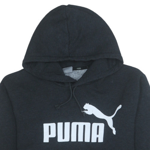 Mens UK Size M Puma Black Pullover Hoodie