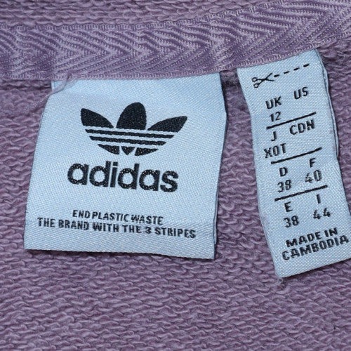 Womens UK Size 12 Adidas Purple Pullover Hoodie