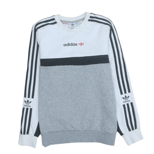 Mens UK Size L Adidas Grey Pullover Sweatshirt