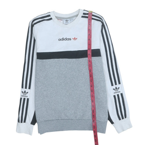 Mens UK Size L Adidas Grey Pullover Sweatshirt