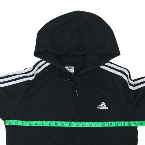 Womens UK Size L Adidas Black Full Zip Hoodie