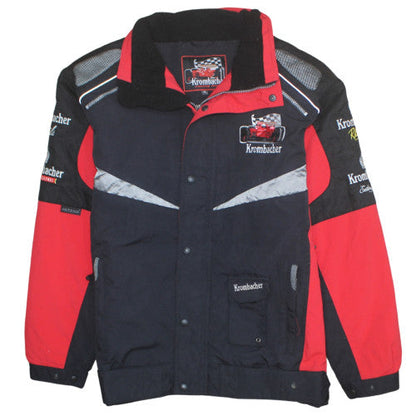 Krombacher Racing Team Men's Black Red XL Padded Bomber Jacket