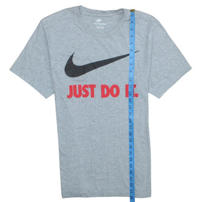 Nike Men's Grey Crew Neck Graphic Print T-Shirt M