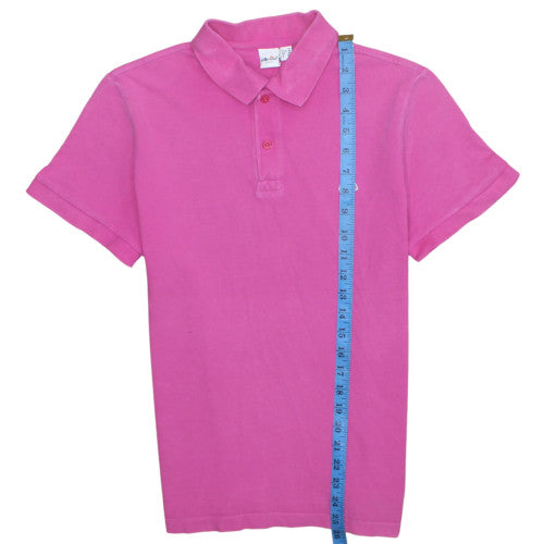 Ellesse Womens Pink Polo Shirt Short Sleeve Cotton UK M