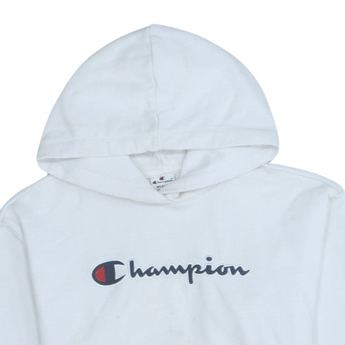 Mens UK Size M Champion White Pullover Hoodie
