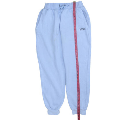 Diesel Women’s Blue Jogger Fleece Sweatpants Size M Elastic Waist