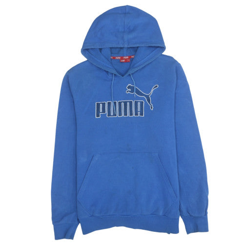 Mens UK Size M Puma Blue Pullover Hoodie
