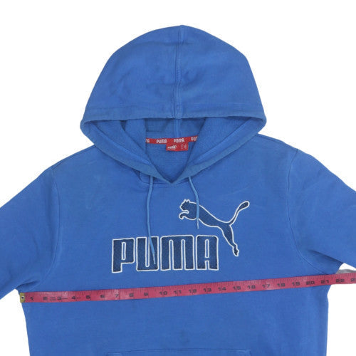 Mens UK Size M Puma Blue Pullover Hoodie