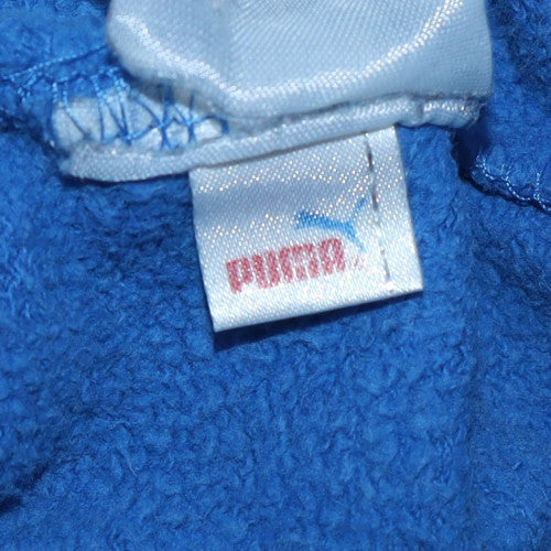 Mens UK Size M Puma Blue Pullover Hoodie