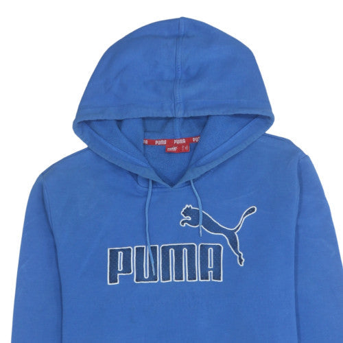 Mens UK Size M Puma Blue Pullover Hoodie