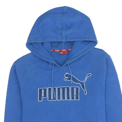 Mens UK Size M Puma Blue Pullover Hoodie