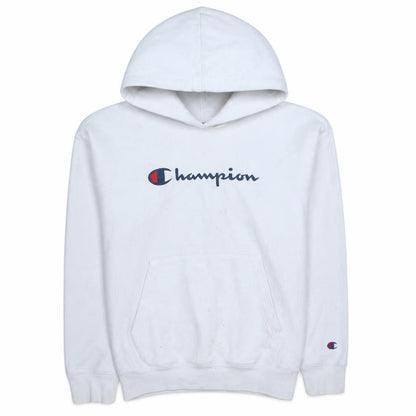 Mens UK Size M Champion White Pullover Hoodie