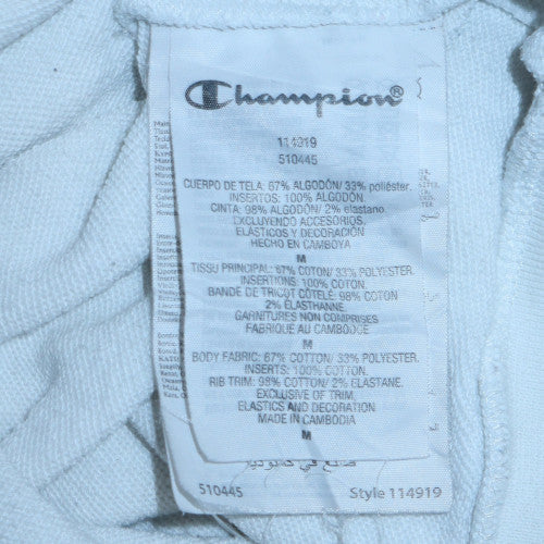 Mens UK Size M Champion White Pullover Hoodie