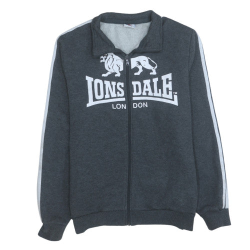 Mens UK Size M Lonsdale Grey Full Zip Sweatshirt