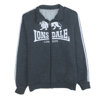 Mens UK Size M Lonsdale Grey Full Zip Sweatshirt