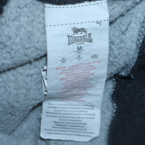 Mens UK Size M Lonsdale Grey Full Zip Sweatshirt