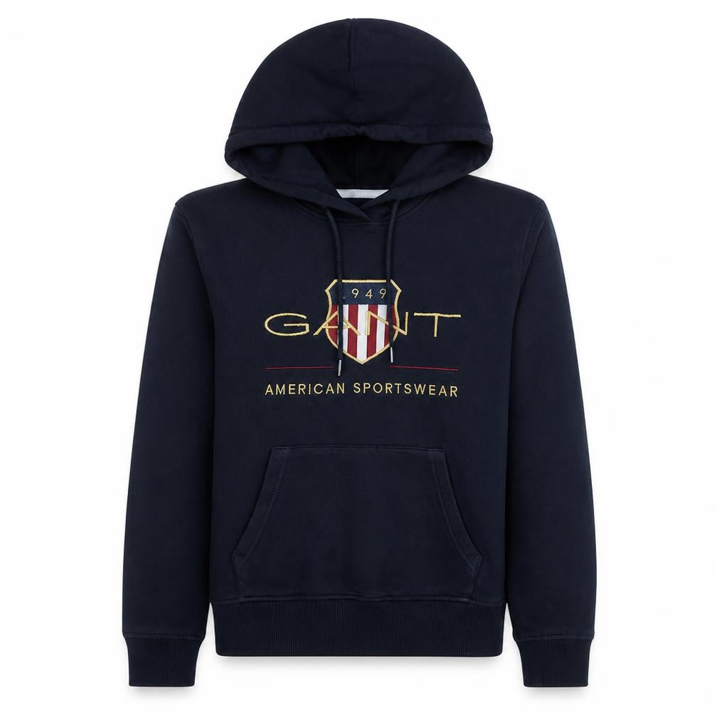 Mens UK Size S GANT Blue Pullover Hoodie