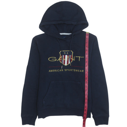 Mens UK Size S GANT Blue Pullover Hoodie