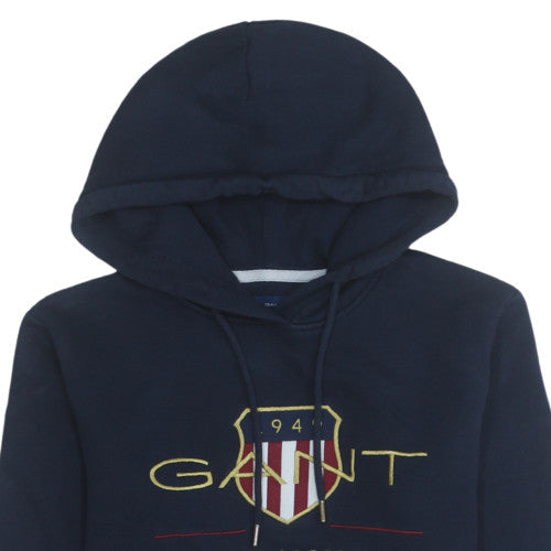 Mens UK Size S GANT Blue Pullover Hoodie