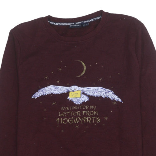 Womens UK Size M Harry Potter Red Pullover Sweatshirt