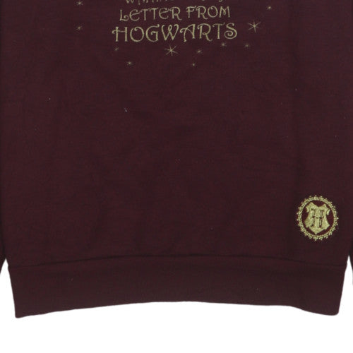 Womens UK Size M Harry Potter Red Pullover Sweatshirt