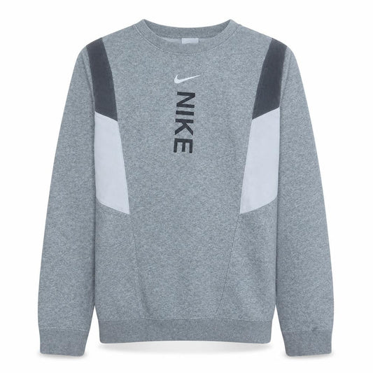 Front view of Nike Teens Grey Pullover Sweatshirt L Logo Sportswear
