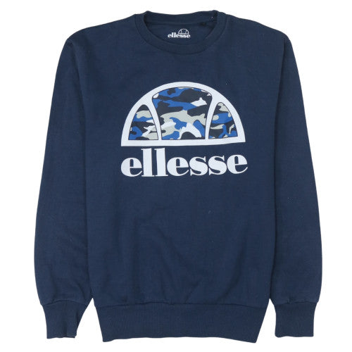 Mens UK Size M Ellesse Blue Pullover Sweatshirt