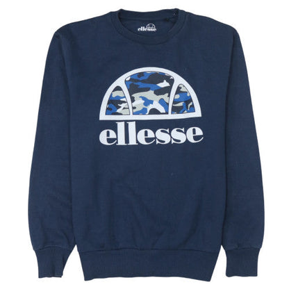 Mens UK Size M Ellesse Blue Pullover Sweatshirt