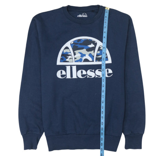Mens UK Size M Ellesse Blue Pullover Sweatshirt