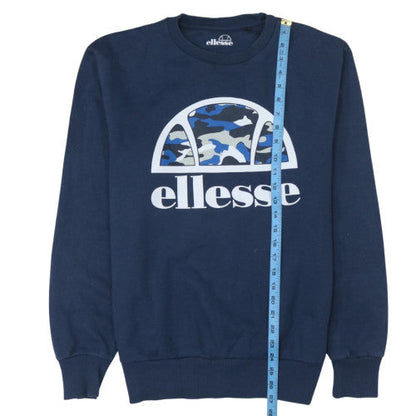 Mens UK Size M Ellesse Blue Pullover Sweatshirt